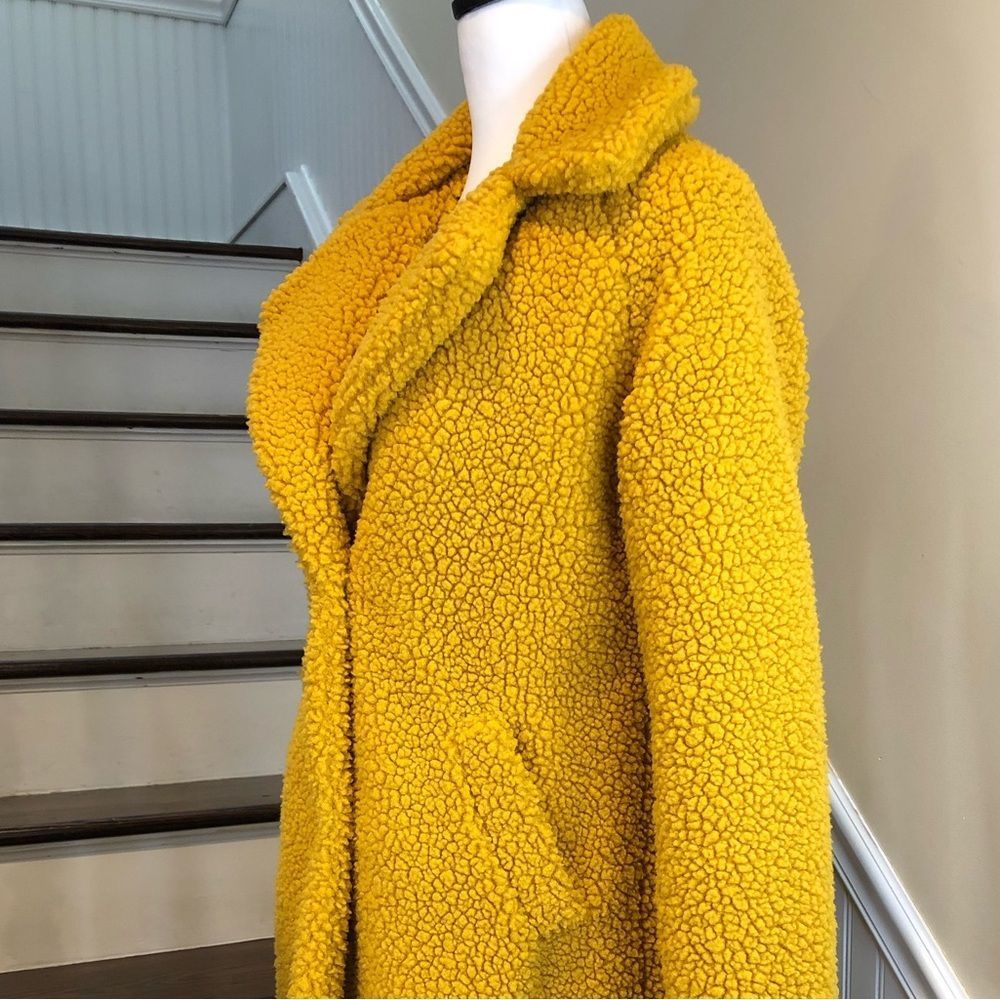 LUCKY BRAND Golden Long Sherpa Teddy Coat w Snap Closure & Hand Pockets Sz XS - Picture 15 of 16
